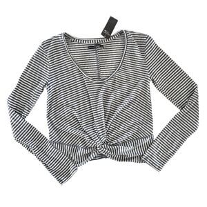 Abercrombie & Fitch S Striped Blouse Longsleeve Top cozy tee shirt small new tag